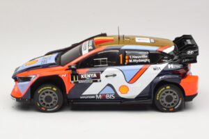 Hyundai i20 N Rally1 #1 T. Neuville / M. Wydaeghe Safari Rally Kenya 2025 IXO 1:18 18RMC247B Metal - imaginea 3 din 6