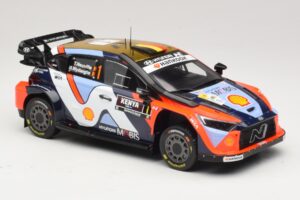 Hyundai i20 N Rally1 #1 T. Neuville / M. Wydaeghe Safari Rally Kenya 2025 IXO 1:18 18RMC247B Metal - imaginea 4 din 6