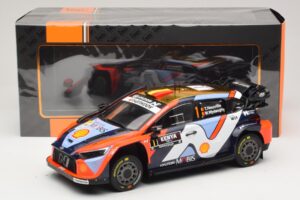 Hyundai i20 N Rally1 #1 T. Neuville / M. Wydaeghe Safari Rally Kenya 2025 IXO 1:18 18RMC247B Metal - imaginea 6 din 6