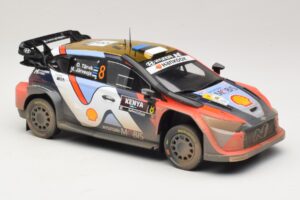 Hyundai i20 N Rally1 #8 O. Tanak / M. Jarveoja Safari Rally Kenya 2025 IXO 1:18 18RMC247A Metal - imaginea 4 din 6