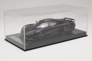 Koenigsegg Regera Negru Pachet Carbon Interior Bej FrontiArt 1:18 REMC042 Rășină - imaginea 6 din 7