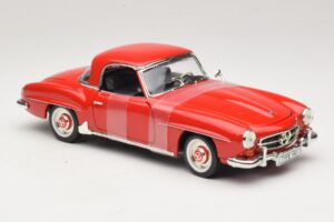 Mercedes 190 SL W121 Coupe Roșu ERTL 1:18 7465 Metal - imaginea 4 din 6