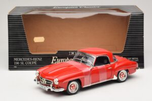 Mercedes 190 SL W121 Coupe Roșu ERTL 1:18 7465 Metal - imaginea 6 din 6