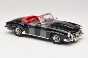 Mercedes 190 SL W121 Roadster Negru ERTL 1:18 7464 Metal - imaginea 4 din 6