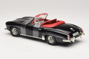 Mercedes 190 SL W121 Roadster Negru ERTL 1:18 7464 Metal - imaginea 5 din 6