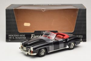 Mercedes 190 SL W121 Roadster Negru ERTL 1:18 7464 Metal - imaginea 6 din 6