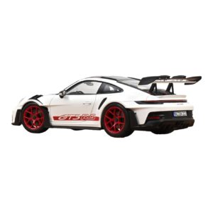 Porsche 911 992 GT3 RS Weissach Package Alb Pyro Red Norev 1:18 187373 Metal - imaginea 3 din 3