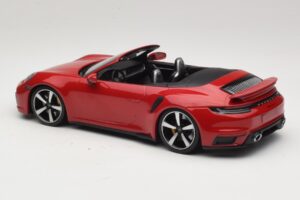 Porsche 911 992 Turbo S Cabriolet Roșu Închis Minichamps 1:18 PORSCHE007 Metal - imaginea 5 din 6