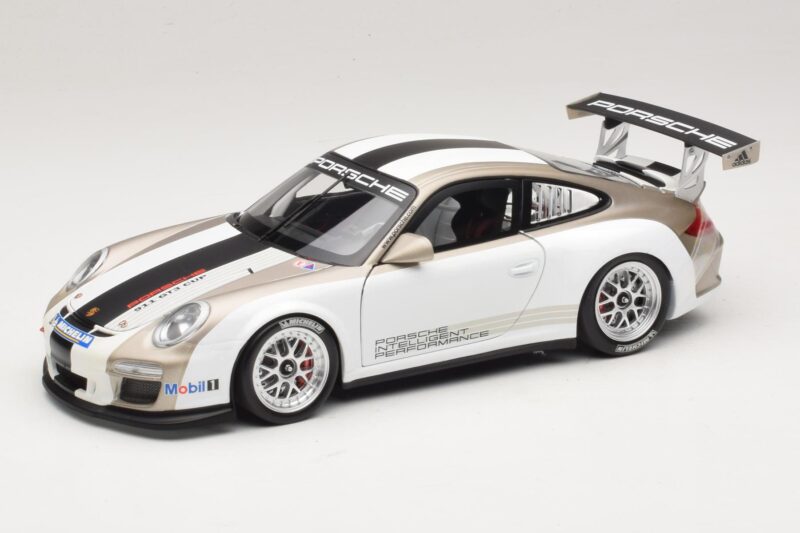 Porsche 911 997 GT3 Cup Alb Cu Dungi 2008 Minichamps 1:18 WAP0210130C Metal