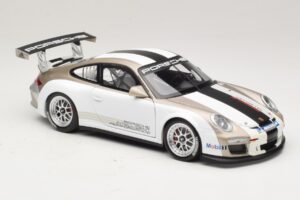 Porsche 911 997 GT3 Cup Alb Cu Dungi 2008 Minichamps 1:18 WAP0210130C Metal - imaginea 6 din 8