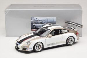 Porsche 911 997 GT3 Cup Alb Cu Dungi 2008 Minichamps 1:18 WAP0210130C Metal - imaginea 8 din 8