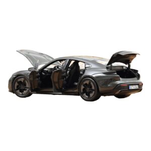 Porsche Taycan Turbo S Slate Grey Neo Norev 1:18 187654 Metal - imaginea 2 din 5
