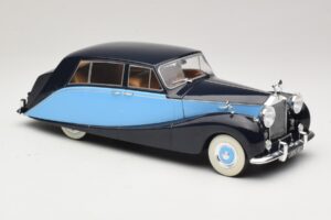 Rolls-Royce Silver Wraith Empress by Hooper Negru & Albastru Închis MCG 1:18 MCG18051 Metal - imaginea 4 din 6