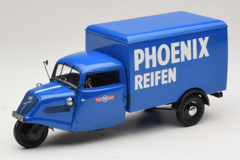 Tempo Hanseat Furgonetă cu Trei Roți Phoenix Blue Minichamps 1:18 180099040 Metal