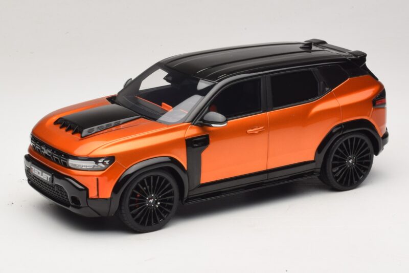 Dacia Duster Mk3 Redust Sport 4x2 Hybrid Metallic Orange Otto 1:18 OT1316 Rășină