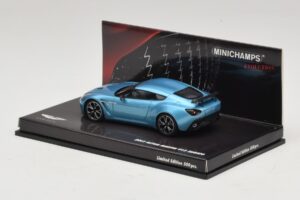 Aston Martin V12 Zagato Alba Blue Minichamps 1:43 437137222 Metal - imaginea 3 din 5