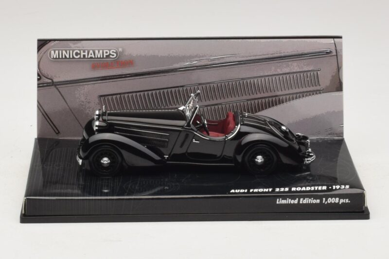 Audi Front 225 Roadster Negru Minichamps 1:43 Audi Front 225 Roadster Negru Minichamps 1:43 437019131 Metal