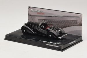 Audi Front 225 Roadster Negru Minichamps 1:43 437019131 Metal - imaginea 3 din 5