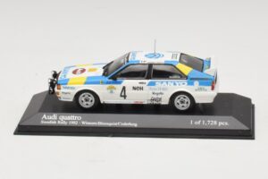 Audi Quattro #4 S. Blomqvist / B. Cederberg Rally Sweden Winner 1982 Minichamps 1:43 430821904 Metal