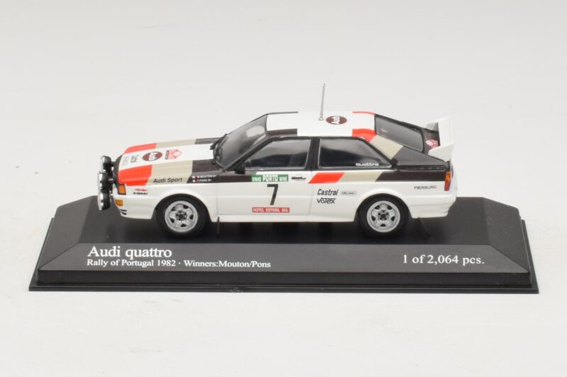 Audi Quattro #7 M. Mouton / F. Pons Pikes Peak International Hill Climb 1984 Minichamps 1:43 Audi Quattro #7 M. Mouton / F. Pons Pikes Peak International Hill Climb 1984 Minichamps 1:43 AUDI014 Metal
