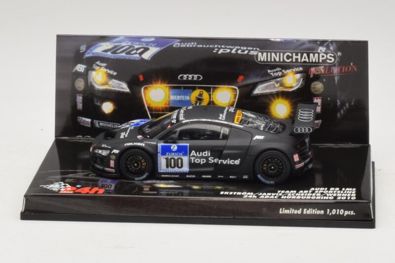 Audi R8 LMS GT3 #100 M. Ekstrom / O. Jarvis Abt Sportsline 24 Hours of Nurburgring 2010 Minichamps 1:43 Audi R8 LMS GT3 #100 M. Ekstrom / O. Jarvis Abt Sportsline 24 Hours of Nurburgring 2010 Minichamps 1:43 437101900 Metal
