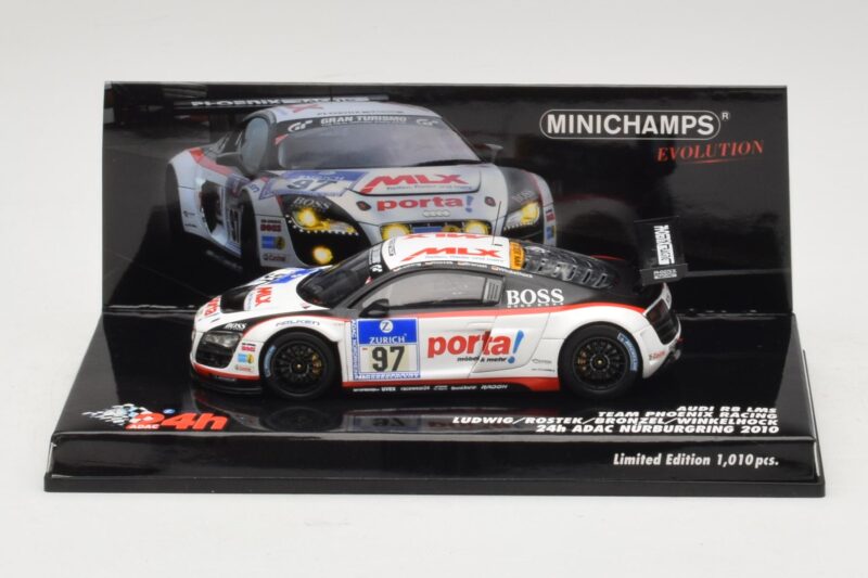 Audi R8 LMS GT3 #97 Phoenix Racing 24 Hours of Nurburgring 2010 Minichamps 1:43 Audi R8 LMS GT3 #97 Phoenix Racing 24 Hours of Nurburgring 2010 Minichamps 1:43 437101997 Metal