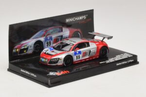 Audi R8 LMS GT3 #99 F. Biela / M. Fassler Phoenix Racing 24 Hours of Nurburgring 2010 Minichamps 1:43 437101999 Metal - imaginea 2 din 5