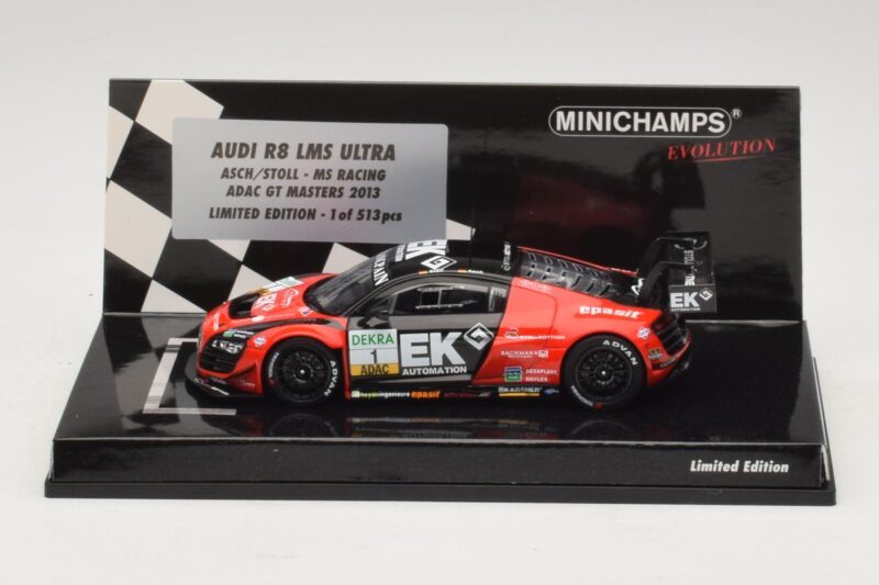 Audi R8 LMS Ultra #1 EK S. Asch / Stoll ADAC GT Masters 2013 Minichamps 1:43 Audi R8 LMS Ultra #1 EK S. Asch / Stoll ADAC GT Masters 2013 Minichamps 1:43 437130101 Metal