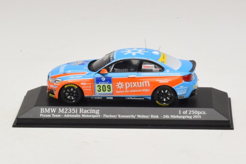 BMW M235i Pixum Team #309 Fischer / Konnerth 24 Hours of Nurburgring 2015 Minichamps 1:43 BMW M235i Pixum Team #309 Fischer / Konnerth 24 Hours of Nurburgring 2015 Minichamps 1:43 437152509 Metal