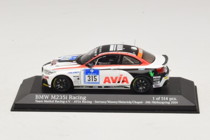 BMW M235i Team Mathol #315 24 Hours of Nurburgring 2014 Minichamps 1:43 BMW M235i Team Mathol #315 24 Hours of Nurburgring 2014 Minichamps 1:43 437142415 Metal