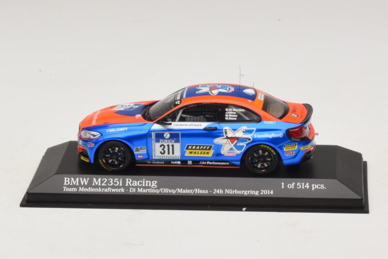 BMW M235i Team Medienkraftwerk #311 Di Martino / Olivo 24 Hours of Nurburgring 2014 Minichamps 1:43 BMW M235i Team Medienkraftwerk #311 Di Martino / Olivo 24 Hours of Nurburgring 2014 Minichamps 1:43 437142411 Metal