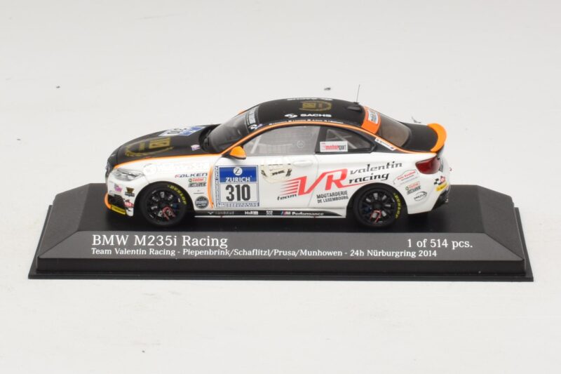 BMW M235i Team Valentin Racing #310 Piepenbrink 24 Hours of Nurburgring 2014 Minichamps 1:43 BMW M235i Team Valentin Racing #310 Piepenbrink 24 Hours of Nurburgring 2014 Minichamps 1:43 437142410 Metal