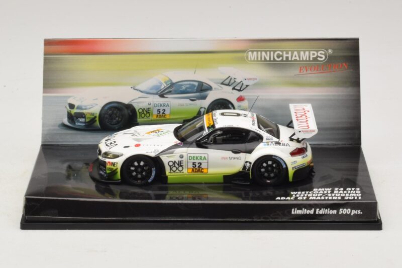 BMW Z4 GT3 Westcoast Racing #52 F. Lestrup ADAC GT Masters 2011 Minichamps 1:43 BMW Z4 GT3 Westcoast Racing #52 F. Lestrup ADAC GT Masters 2011 Minichamps 1:43 437112952 Metal