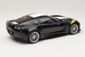 Chevrolet Corvette C7 Grand Sport Negru cu Dungi Albe AUTOart 1:18 71273 Compozit - imaginea 3 din 8
