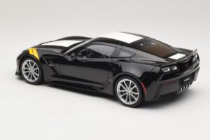 Chevrolet Corvette C7 Grand Sport Negru cu Dungi Albe AUTOart 1:18 71273 Compozit - imaginea 7 din 8