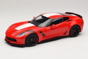 Chevrolet Corvette C7 Grand Sport Roșu cu Dungi Albe AUTOart 1:18 71274 Compozit