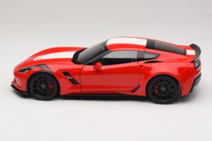 Chevrolet Corvette C7 Grand Sport Roșu cu Dungi Albe AUTOart 1:18 71274 Compozit - imaginea 4 din 8