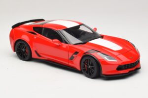 Chevrolet Corvette C7 Grand Sport Roșu cu Dungi Albe AUTOart 1:18 71274 Compozit - imaginea 6 din 8