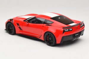 Chevrolet Corvette C7 Grand Sport Roșu cu Dungi Albe AUTOart 1:18 71274 Compozit - imaginea 7 din 8