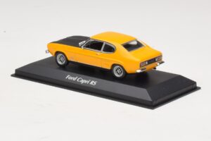 Ford Capri Mk1 RS Galben cu Capotă Neagră Maxichamps 1:43 940085800 Metal - imaginea 3 din 4