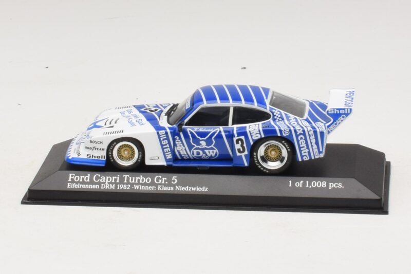 Ford Capri Turbo Gr.5 Zakspeed #3 K. Niedzwiedz Eifelrennen DRM 1982 Minichamps 1:43 Ford Capri Turbo Gr.5 Zakspeed #3 K. Niedzwiedz Eifelrennen DRM 1982 Minichamps 1:43 430828503 Metal