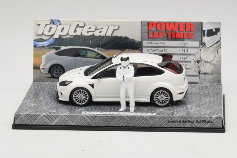 Ford Focus RS Mk2 Top Gear Alb Cu Figurină Minichamps 1:43 519438810 Metal