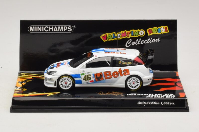 Ford Focus RS WRC #46 V. Rossi / C. Cassina RAC Rally 2007 Cutie Deteriorată Minichamps 1:43 Ford Focus RS WRC #46 V. Rossi / C. Cassina RAC Rally 2007 Cutie Deteriorată Minichamps 1:43 400078446-O1 Metal