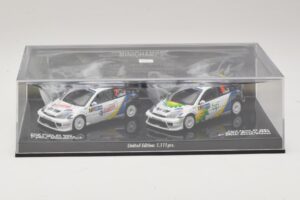 Ford Focus RS WRC Rally Mexico 2004 Set Minichamps 1:43 402048376 Metal - imaginea 4 din 5