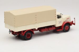 Henschel HS 140 Camion cu Platformă Alb Roșu Minichamps 1:43 439171020 Metal - imaginea 2 din 6