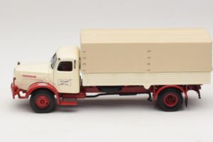 Henschel HS 140 Camion cu Platformă Alb Roșu Minichamps 1:43 439171020 Metal - imaginea 3 din 6