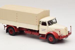 Henschel HS 140 Camion cu Platformă Alb Roșu Minichamps 1:43 439171020 Metal - imaginea 4 din 6