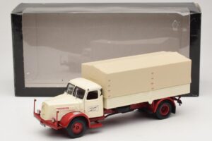 Henschel HS 140 Camion cu Platformă Alb Roșu Minichamps 1:43 439171020 Metal - imaginea 6 din 6
