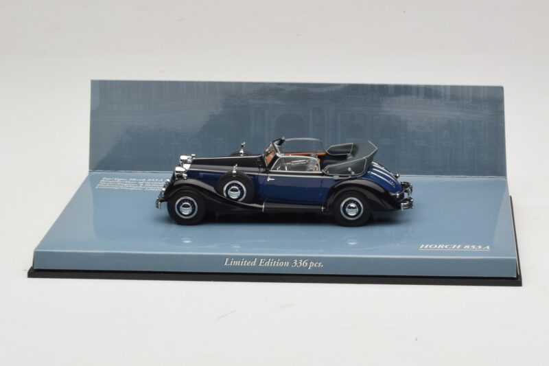 Horch 853 A Sport Cabriolet Negru Albastru Minichamps 1:43 436012036 Metal