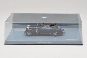 Horch 853 A Sport Cabriolet Negru Albastru Minichamps 1:43 436012036 Metal - imaginea 5 din 5